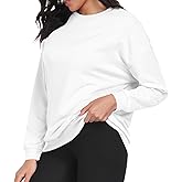 Naprzsnza Classic Crewneck Sweatshirt for Women - Relaxed Fit Soft Comfortable Pullover with Ribbed Cuffs and Hem