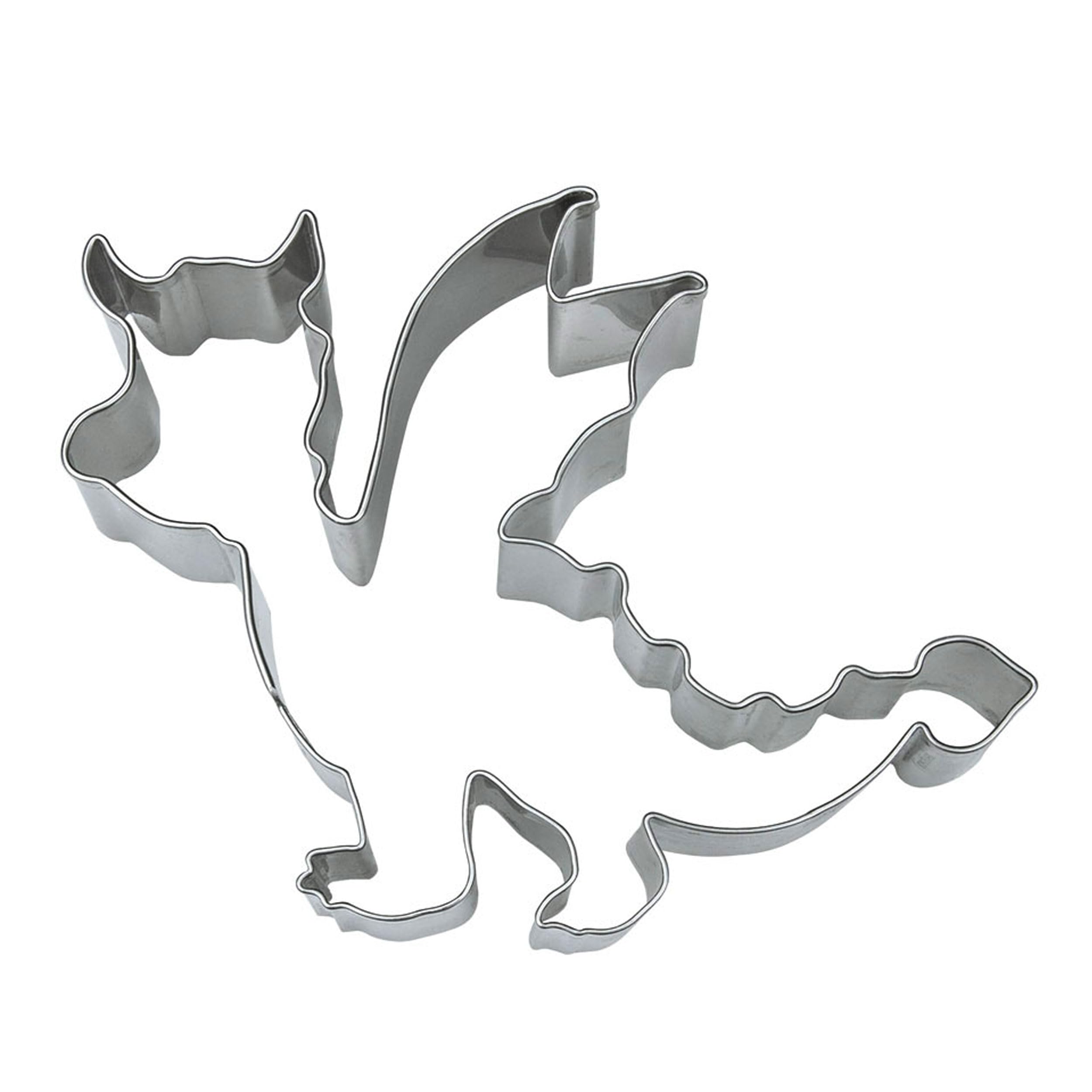 Staedter Dragon Shape Cookie Cutter, Silver, 8 cm