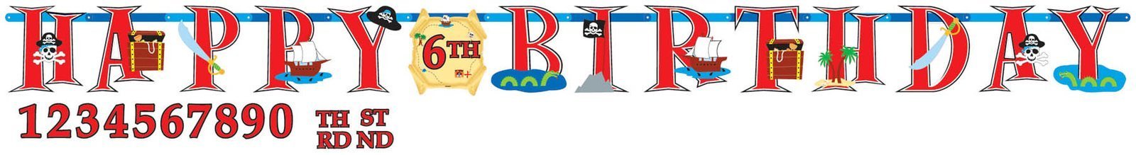Amscan International Pirate's Treasure Letter Banner