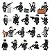 color mogu Army Minifigures SWAT Team With Military Weapons Accessories, Policeman Soldier Minifigures Toys Building Blocks 100% Compatible（18pcs）