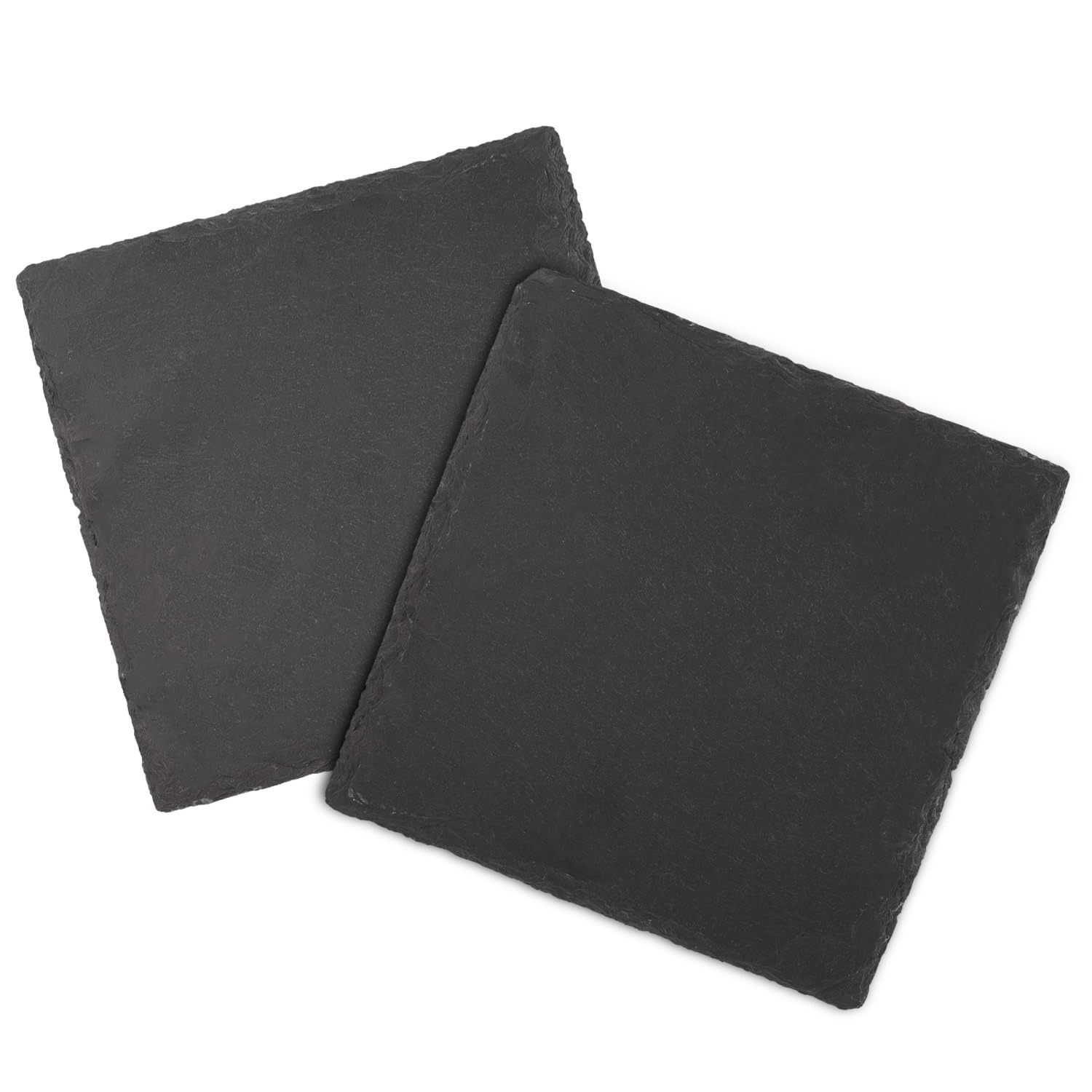 MFUOE 2Pcs Aquarium Slate Tortoise Habitat Natural Reptile Basking Platform Feeding Dish Black for Tortoise Snake Frog Lizard Gecko