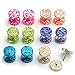 Zysta Women Mens Earring Studs Set Vibrant Bright Colorful Stainless Steel 16G Piercing Fake Ear Gauge Tunnel Plugs Barbell Screw Stud