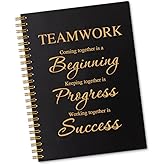 Sixrip Teamwork Coming Together is The Beginning 160 Blank Pages Spiral Notebook, Team Notebooks for Employees, Job Promotion Gifts, Teamwork Gifts for Coworkers, Office Team Work Gifts for Colleague