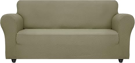 obytex stretch sofa cover 3 seat spandex upgrade pattern couch covers dog cat pet slipcovers furniture protectors machine washable large green