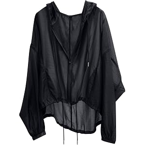 Mesh Sheer Jacket for Women Long Sleeve Sun Protection Hoodies | Womens Lightweight UPF 50+ Hooded Casual Zipper Shirts Outwe