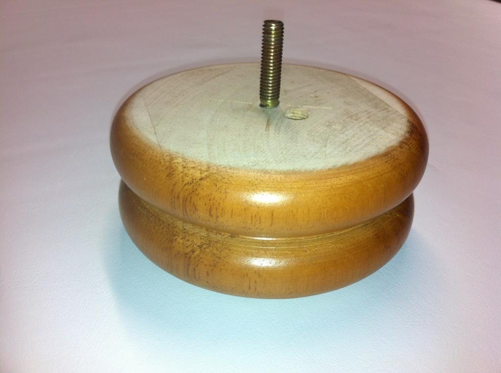 Foam & Upholstery Warehouse X4 Golden Oak Finished Shaped Wooden Bun