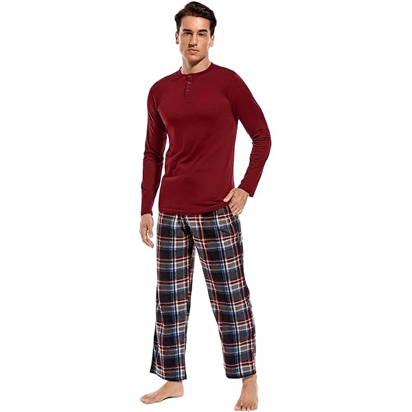 Pyjama Homme Flanelle Nautica Flannel Pajama Set Men LARGE Red