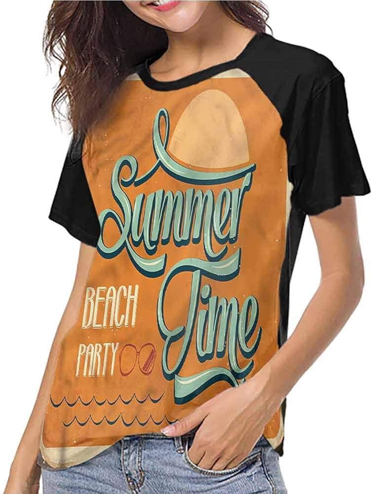 1950s Female Tops Advertising Vehicle Repair Graphic Short Sleeve Tee Shirt