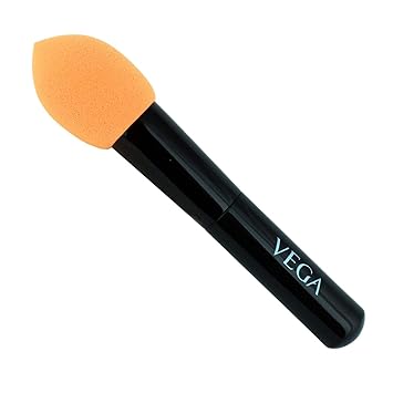 Vega Make-Up Blender Sponge With Handle, peach, 26 g