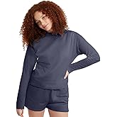 Hanes womens Originals Sweatshirt, Lightweight Fleece Sweatshirt for Women, Garment Dyed
