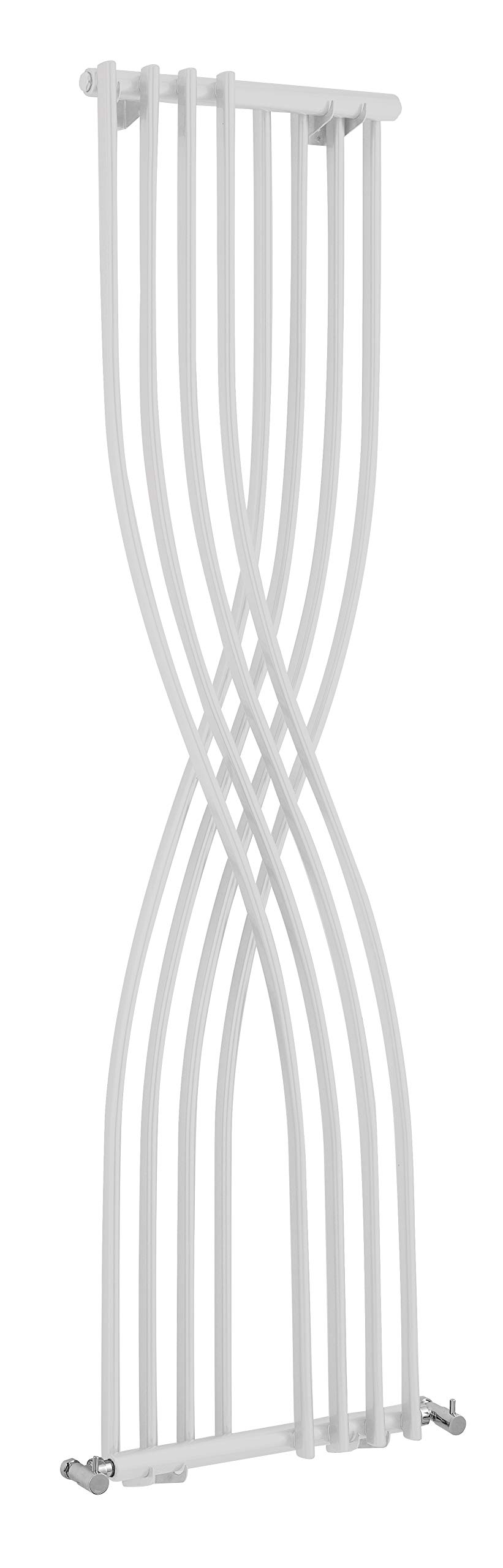 Nuie HLW94 Xcite Modern Home Wall Mount Curved Designer Radiator, 1775mm x 450mm x 95mm, High Gloss White