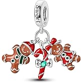 NARMO 925 Sterling Silver Santa Claus Christmas Tree Charm for Christmas Pumpkin Skeleton Charm for Halloween