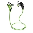 Bluetooth Headphones Tenswall Wireless Sports Stereo Headsets w/ Microphone Noise Cancelling Running Gym Exercise Sweatproof Earphones Earbuds for iPhone 6 6 Plus Android Phone and other Enabled Bluetooth Devices Green