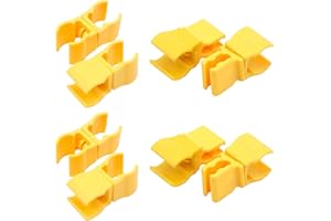 SquEqu 6 Pack Agility Poles Clip Buckle Clamp Attachement Rotatable Connector Adapter for Soccer Agility Training Pole Sticks Obstacle Course Speed Rings Hurdles Football Exercise Equipment DIY