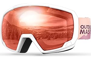 OutdoorMaster Kids Ski Goggles - Helmet Compatible Snow Goggles for Boys & Girls with 100% UV Protection
