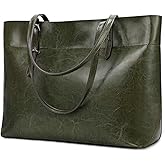 Kattee Vintage Genuine Leather Tote Shoulder Bag for Women Satchel Handbag with Top Handles