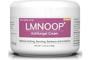 LMNOOP® Antifungal Cream, Extra Strength Anti Fungal Treatment Ointment with Natural Herbal Ingredients for Foot Itching, Tin