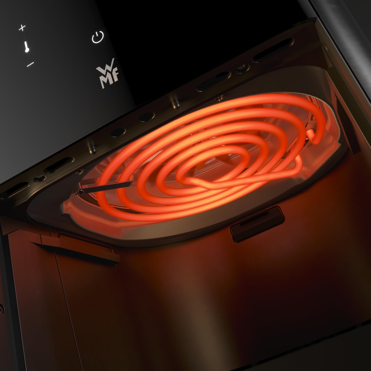 WMF Multi Taste Heißluftfritteuse, Airfryer, 1550 W, 4,6l für 2-4 Personen, gesundes Frittieren, Dörren, Grillen, Heissluftfriteuse mit 8 Programmen, 4,6 LIter Air Fryer, schwarz 7