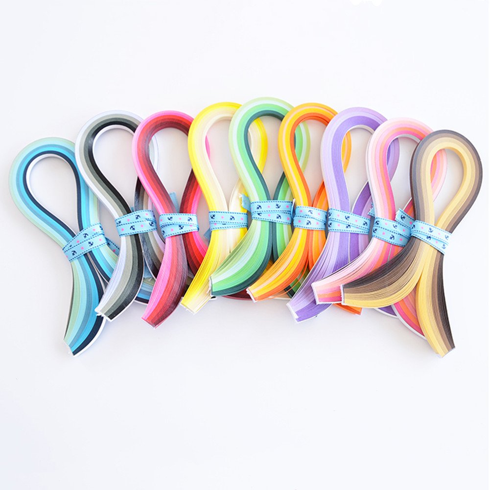 Paper Quilling Strips Set，36 Colors 900 Strips Width 3mm Length 39cm