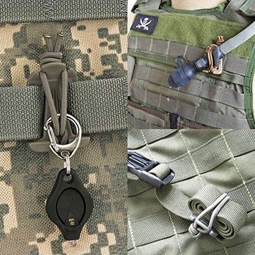 image for DYZD 10pcs MOLLE Web Dominators with Elastic String, durable Tactical 