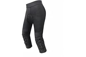 Topeter Youth 3D Padded Bike Pants, Cycling Capri Leggings with Knee Pads, Compression Bicycle Short Tights