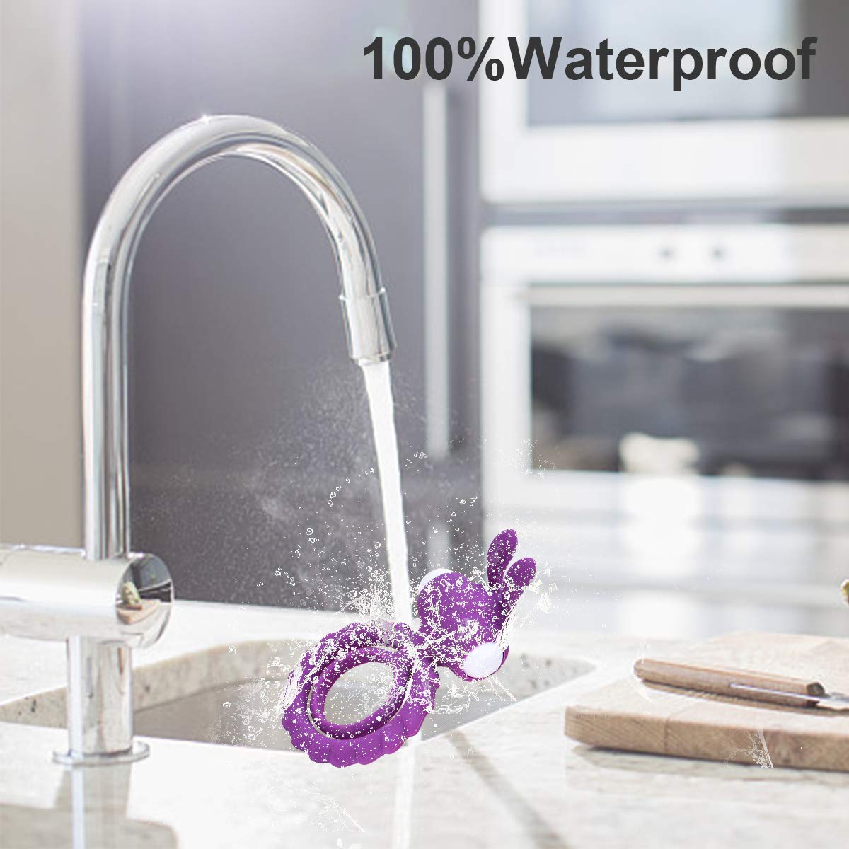 Electric Penis Ring, Yuechao Electric Male Ring with Mini Bullet for Couples Play Men\'s Vibrating Cock Ring Waterproof for Longer Harder Erection (Purple Rabbit)