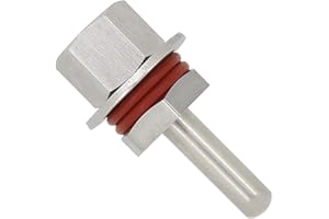 OTOMATICO 1/2 inch thermowell weldless with Screw nut Gasket Stainless Steel 304 for Homebrew Brewing 30mm 50mm 100mm 150mm 200mm 300mm 400mm 500mm (50mm)