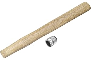 HARFINGTON Wood Sledge Hammer Handle 12.2" Hammer Wooden Replacement Handles with Round Wedges for 2lb Round Octagonal Head D