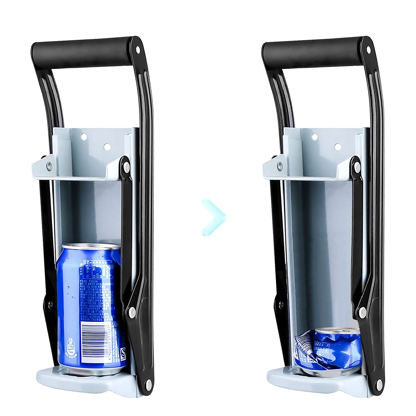 Can Crushers for Recycling Standing, 16OZ Heavy Duty Wall Mounted 2 in1 Can Crusher Easy to Use Can Compactor for Bottles of Beer Soda and Various Beverages Recycling Tool