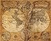 Sannysis 50cm x 40cm Vintage Style Retro Cloth Poster Globe Old World Nautical Map Gifts
