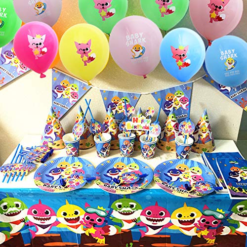 4 Shark+Tablecover+Party+Supplies+Decorations
