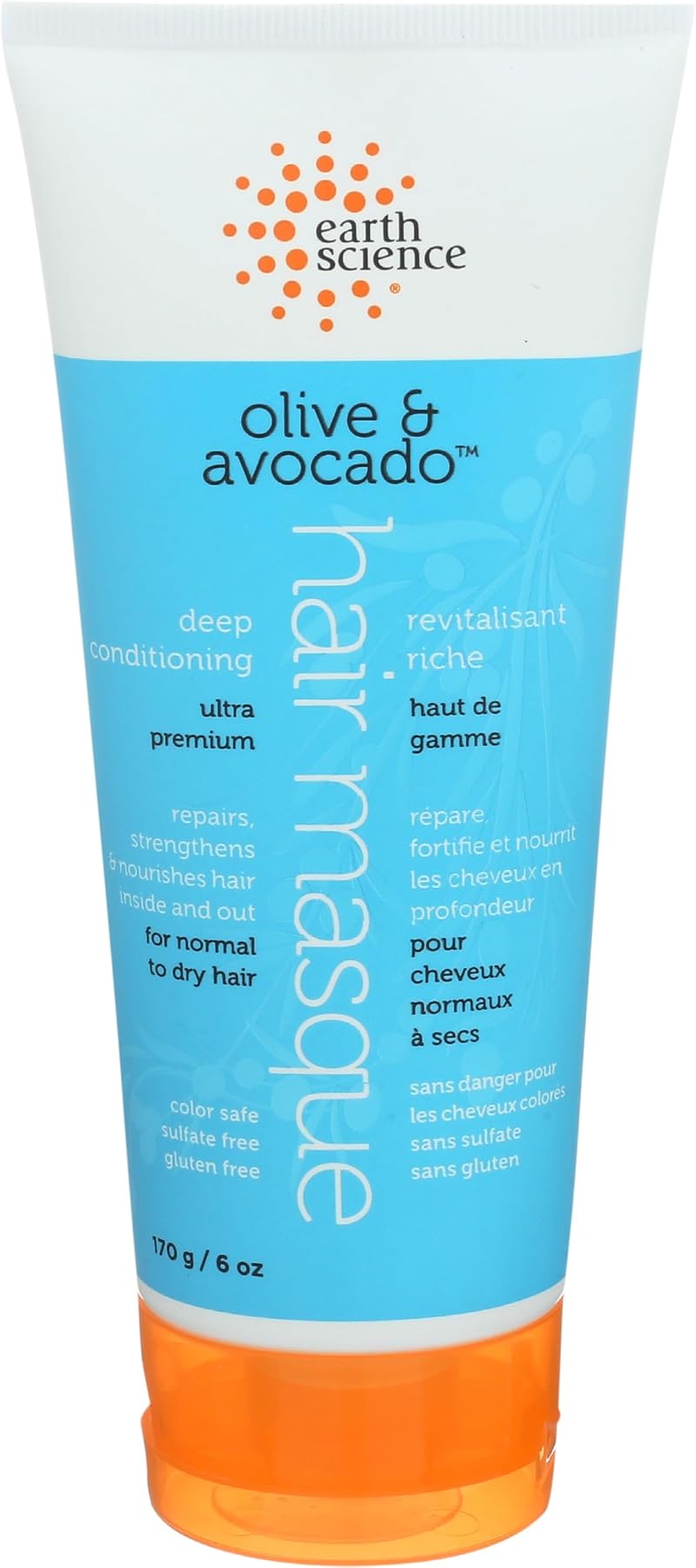 Earth Science Olive & Avocado Deep Conditioning Hair Masque 8oz Gluten Free
