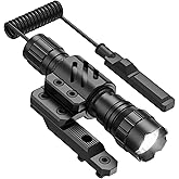 Feyachi FL14-MB Flashlight 1200 Lumen Matte Black LED Light with Flashlight Mount and Pressure Switch Included