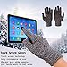 Achiou Winter Knit Gloves Touchscreen Warm Thermal Soft Lining Elastic Cuff Texting Anti-Slip 3 Size Choice for Women Men