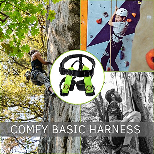 Brightfour Climbing Harness, Half Body Beginner Harness, Safety Belt Harness for Mountaineering Fire Rescuing Rock Climbing Tree Climbing Roof Working by - Thumbnail 6