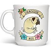 Genuine Fred SAY ANYTHING MUG, DRAGGIN, 16 Ounce Ceramic Mug, White, Dishwasher Safe