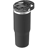 Oggi 30oz Vacuum Insulated Tumbler with Lid & Top Carry Handle – Stainless Steel Coffee Thermos, Travel Mug, Fits Cup Holders, Sweatproof, for Hot or Cold Drinks, Insulated Mug for Adults, Black