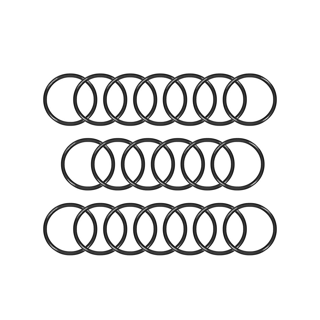 sourcing map Nitrile Rubber O-Rings 36mm OD 31mm ID 2.5mm Width, Metric Sealing Gasket for Automotive Machine Plumbing, Pack of 20