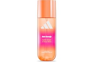 adidas Vibes Get Comfy Fragrance Hair & Body Mist for Women, Mood-Boosting, Notes of Vanilla Delight & Peony Bloom, For Any Occasion, 7.9oz