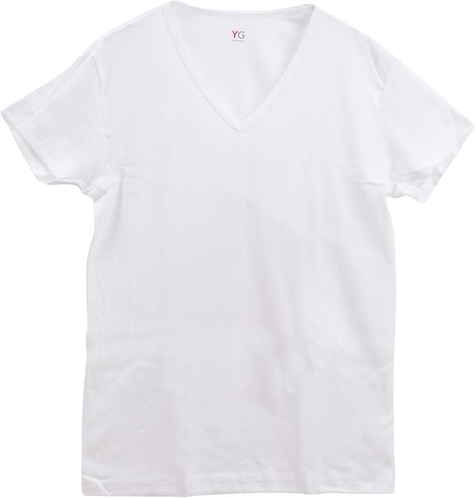 Amazon グンゼ Gunze ワイジー Yg シンプルコットンvネックtシャツ Wh ホワイト Ll インナーシャツ 通販
