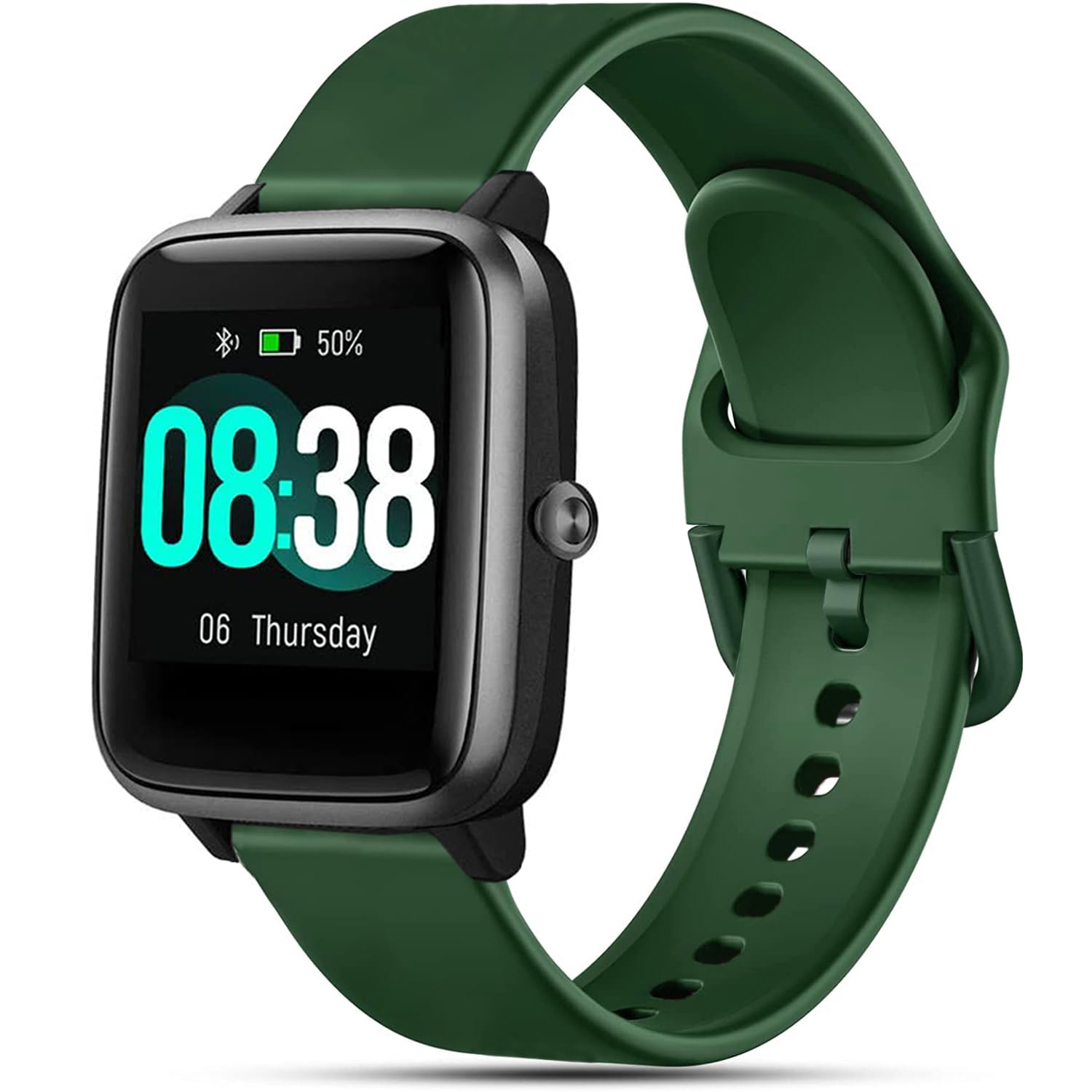 Issinlky Veryfitpro ID 205L Strap, 19 mm Silicone Strap for GRV FC1 IDW 15 ID205S ID205G ID215G ID216 YM205L Uwatch3 Ufit GT BV205L TE021 SW020 SW021 SW023 Smartwatch, S/M, Silicone