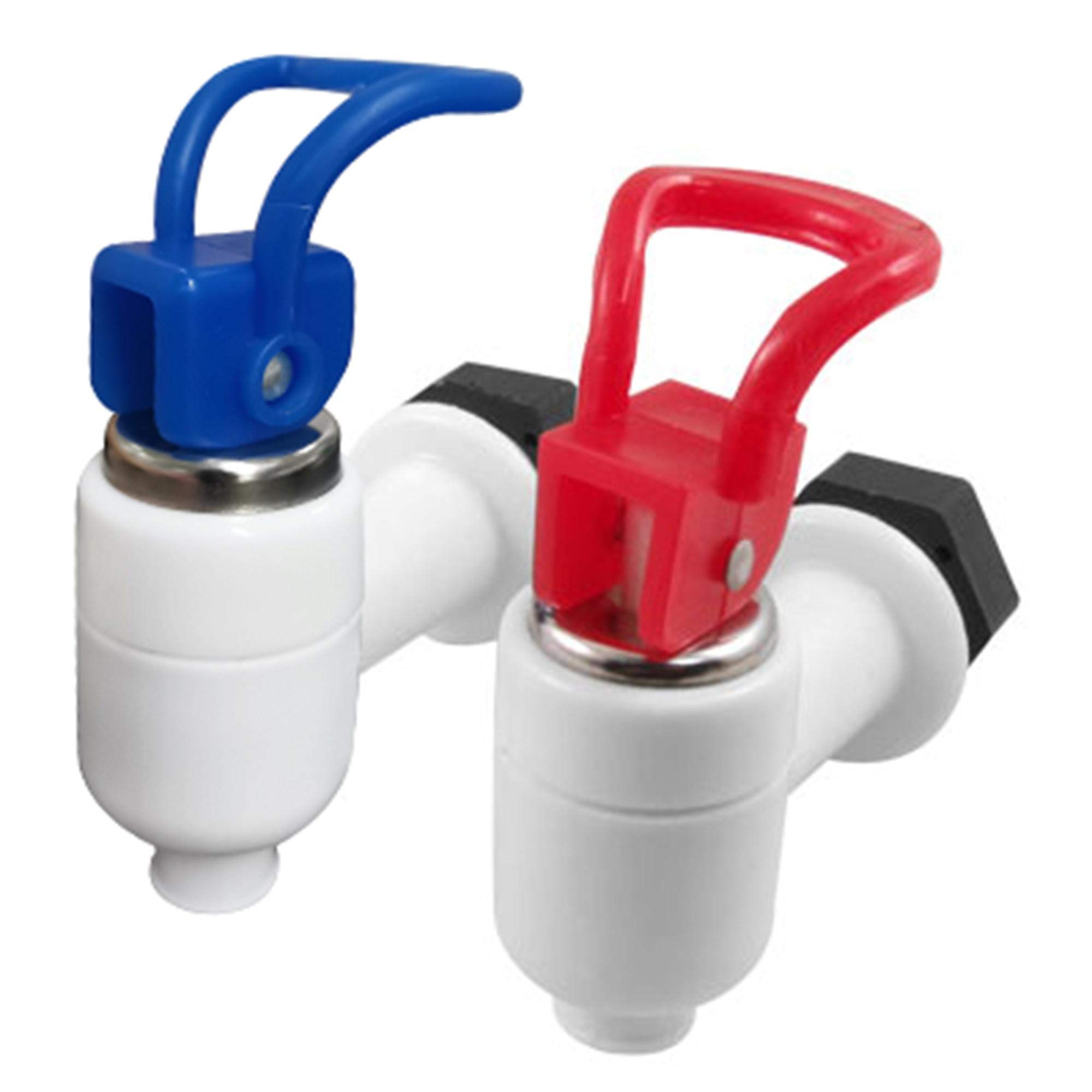 sourcingmap Plastic Water Dispenser Machine Faucet Tap 2 Pcs Red Blue White