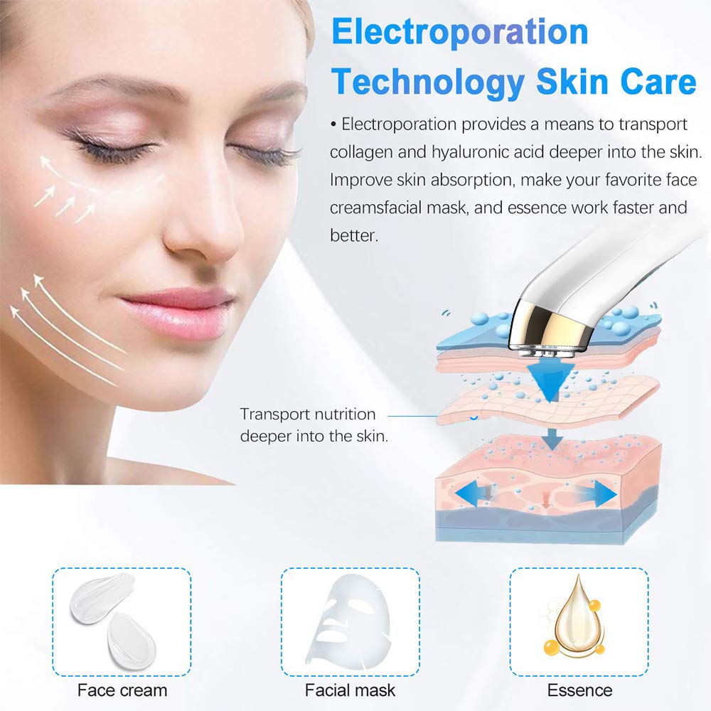 Face Machine for Women Hot Massage for Chin Home Use with USB Rechargeable 4 in 1 Facial Massager: Beauty