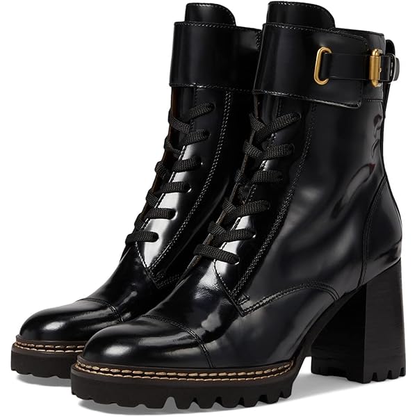 Amazon.com | See by Chloe Mallory Heeled Ankle Boot Black 36