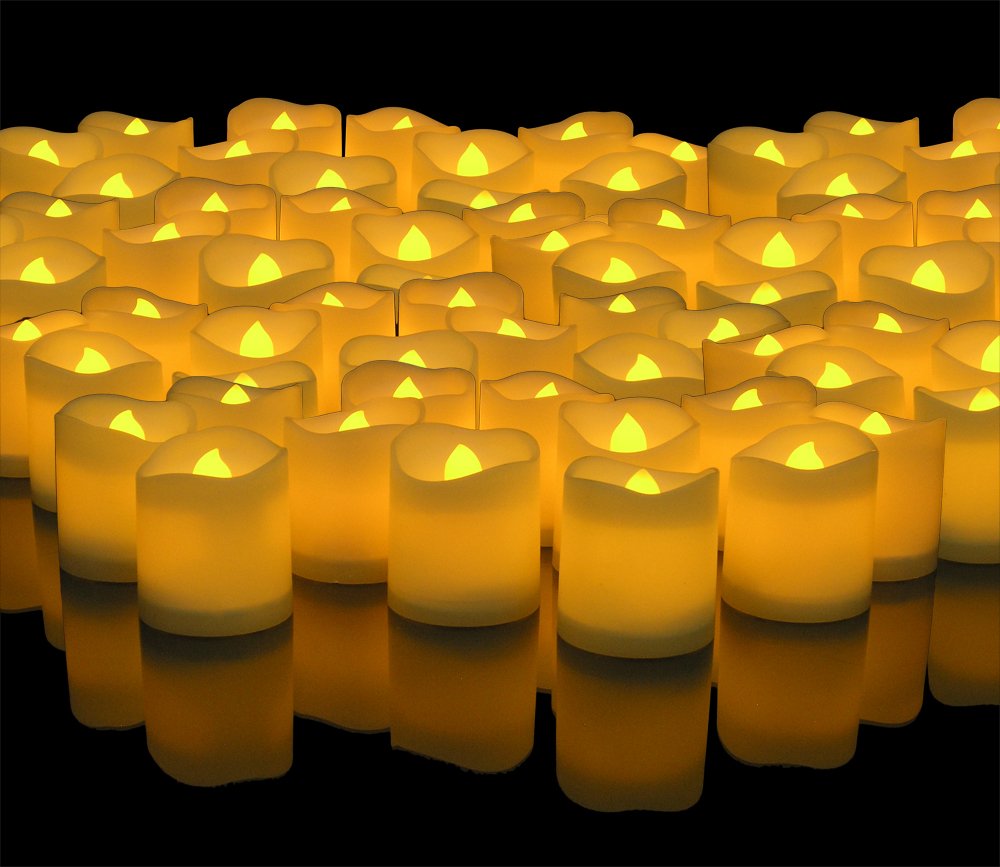 LED Flameless Votive Candles Battery Operated Flickering Tealight Party