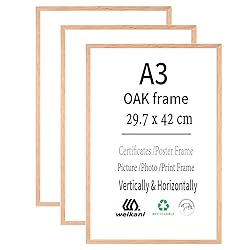 Weikani A3 OAK Wood Picture Frame Picture Frame,3