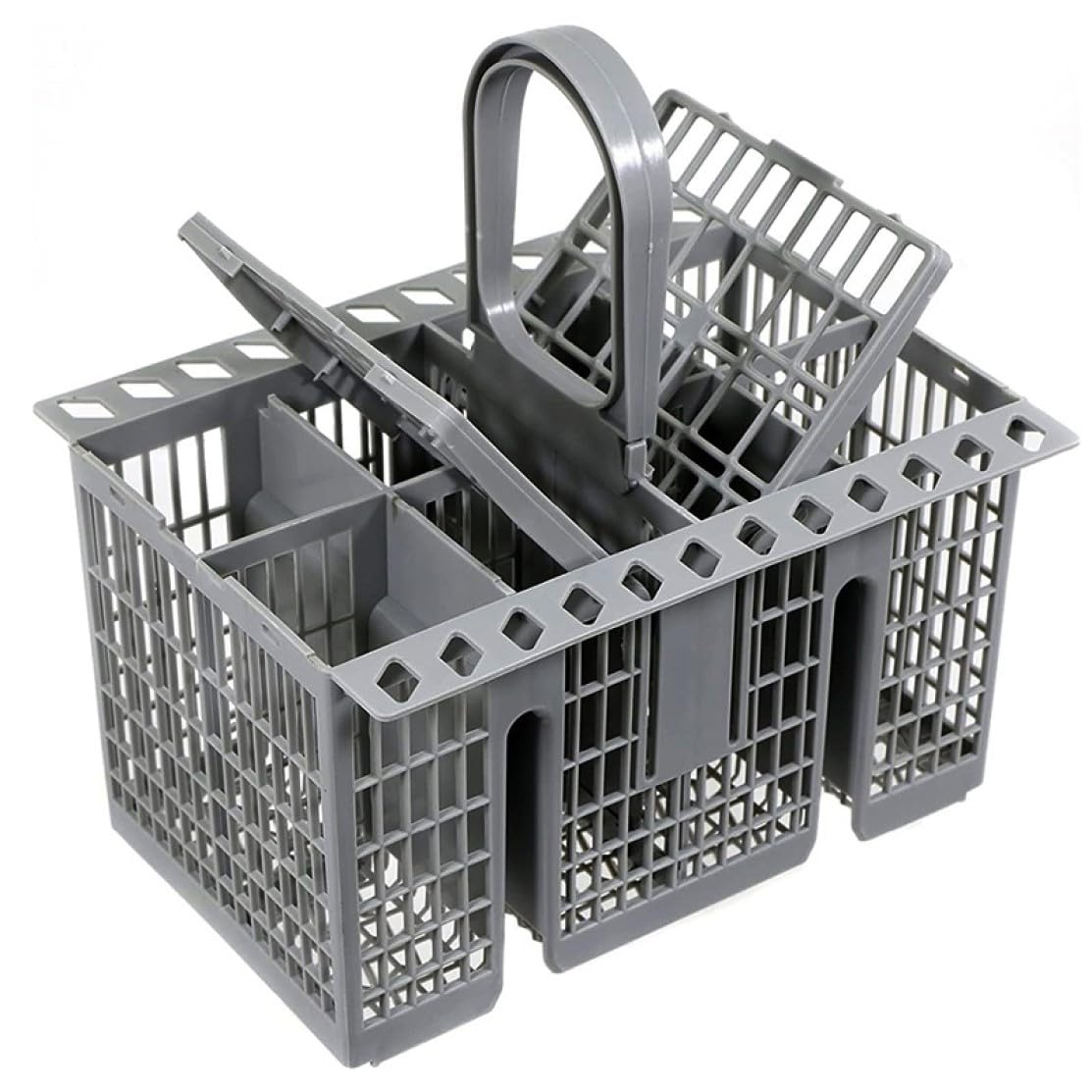 UTIZ Grey Cutlery Cage Dishwasher Basket for Hotpoint Indesit Dishwasher & Whirlpool Universal Deluxe Dishwasher Alternative C00257140