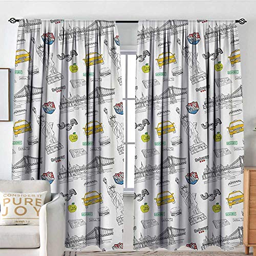Petpany Living Room Curtains Usa Statue Of Liberty New York City