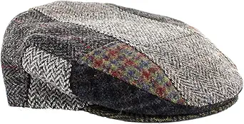 Mucros Weavers Men's Irish Flat Cap Tweed Trinity Patchwork Hat Made in Ireland