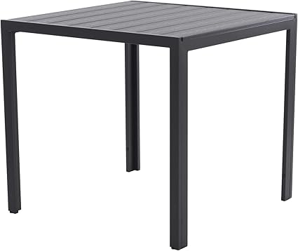 Amazon De Raburg Gartentisch Harvey Xl In Schiefer Dunkel Grau 80x80 Cm Alu Polywood Premium Tisch Sehr Stabil Leicht Wetterfest Uv Bestandig Fester Stand Tragfahigkeit 100 Kg Bis 4 Personen